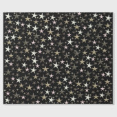 zwart, zilver, glanzend, helder, ster, kleur, cadeaupapier (Vlak)