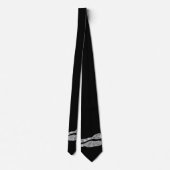 Zwart zilver glitter accent elegante bruidegoms ch stropdas (Achterkant)