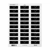 Zwart & Zilver Glitter Elegant Bruiloft Etiket (Full Sheet)