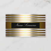 Zwart Zilver Goud Abstract Visitekaartje (Voorkant)