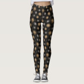 Zwart Zilver Goud Glans Leggings (Voorkant)