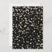 Zwart Zilver & Goud Glitter Moderne vakantiefoto Feestdagenkaart (Achterkant)