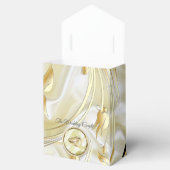 Zwart-zilver & goud-satijn, koper/messing texturen bedankdoosjes (Geopend)