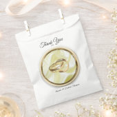 Zwart-zilver & goud-satijn, koper/messing texturen bedankzakje (Geknipt)