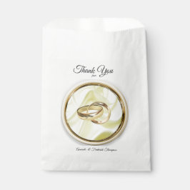 Zwart-zilver & goud-satijn, koper/messing texturen bedankzakje