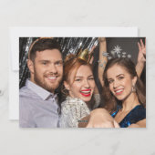 Zwart Zilver & Goud Vrolijk Kerstfeest Gelukkig Ni Feestdagenkaart (Achterkant)