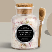 Zwart & Zilver Handgemaakte Product Scent Naam Ronde Sticker