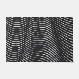 Zwart-zilver, hedendaags Abstract Deurmat