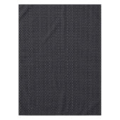 Zwart & Zilver Honingraat Elegant Geometrisch Patr Tafelkleed (Voorkant)