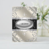 Zwart Zilver Ivoor Zwart Wit RSVP (Staand voorkant)