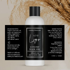 Zwart & Zilver Logo 4 OZ Cosmetische Fles Label
