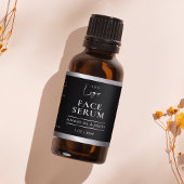 Zwart & Zilver Logo Chic 1 OZ druppelflesetiket Etiket