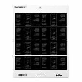 Zwart & Zilver Logo Haarolie Dropper Flesetiket Etiket (Full Sheet)