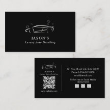 Zwart & Zilver Luxe Auto Detailing Auto Reiniging