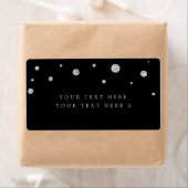 Zwart & Zilver Modern Stippen Party Pakket Label (Insitu)