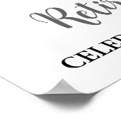 Zwart Zilver Pensioen Partij Custom 18x24 Poster (Hoek)