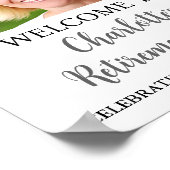 Zwart Zilver Pensioenfeest 8.5x11 Foto Poster (Hoek)