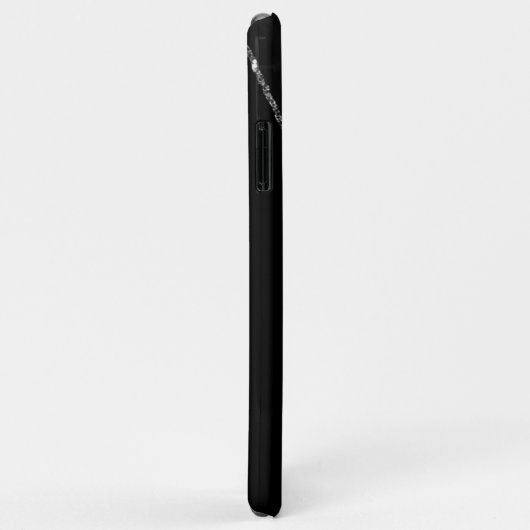 Zwart Zilver Professioneel Marmeren Agaat Glam Case-Mate iPhone Case (Achterkant/rechts)