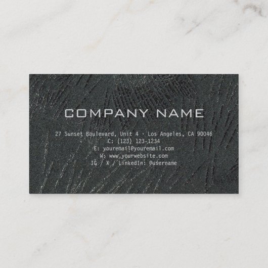 Zwart Zilver Professioneel Ontwerp Moderne QR Code Visitekaartje (Achterkant)