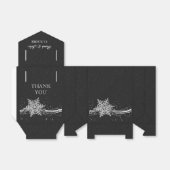 Zwart Zilver Sneeuwvlokken Winter bruiloft gunst d Bedankdoosjes (Uitgevouwen)