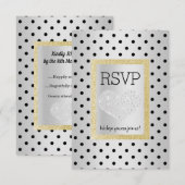 Zwart Zilver SPOT Gouden Hart RSVP eenvoudig elega (Voorkant / Achterkant)