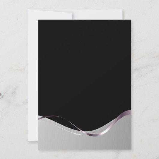 Zwart Zilver Verrassing 55e Verjaardagsfeest Kaart (Achterkant)