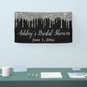 Zwart & Zilver Vrijgezellenfeest Achtergrond Fotoc Spandoek (Beurs)