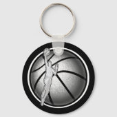 Zwart, zilver, wit, Cheap Basketball Team Giften Sleutelhanger (Achterkant)