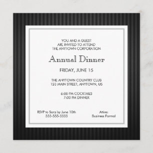 Zwart & Zilver Zakelijk Professioneel Diner Kaart