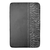 Zwart & Zilver Zebra Wild Animal Print Exotische G Badmat (Voorkant Verticaal)