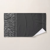 Zwart Zilver Zebra Wild Animal Print Exotische Gla Bad Handdoek (Handdoek)