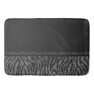 Zwart & Zilver Zebra Wilde Dierenprint Exotische G Badmat