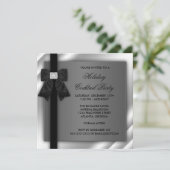 Zwart Zilver Zwart Stropdas Partij Zwart Stropdas  Kaart (Staand voorkant)