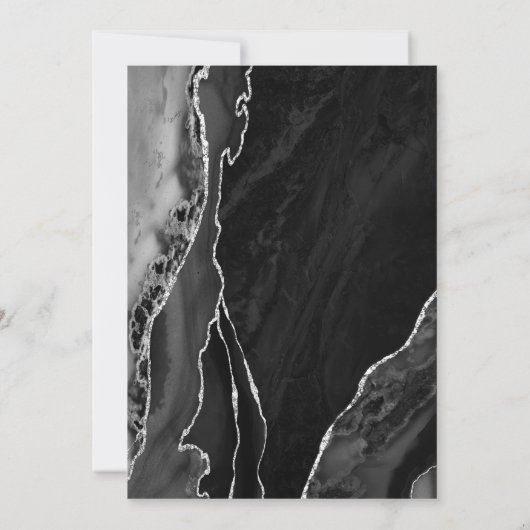 Zwart Zilveren Agaat Verrassing 30e Verjaardag Kaart (Achterkant)