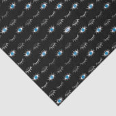 Zwart & Zilveren Blauw Evil Eye Wimpers Nazar Mati Tissuepapier (Detail)
