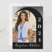 Zwart zilveren boog fotoklasse 2024 Afstuderen (Voorkant)