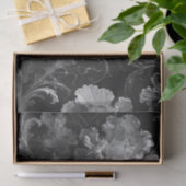 Zwart Zilveren Botanische Decoupage Tissuepapier (Geschenk)