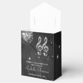 Zwart & Zilveren Disco Ball & Heels Favor box Bedankdoosjes (Geopend)