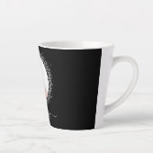 Zwart zilveren fotoglitter-naamscript latte mok (Rechts)