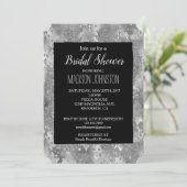 Zwart Zilveren Glam Glitter Snake Skin Kaart (Staand voorkant)