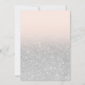 zwart zilveren glitter roze elegante chique Sweet  Kaart (Achterkant)