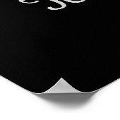 Zwart Zilveren Jubileum Verjaardagsfeest Glitters Poster (Hoek)