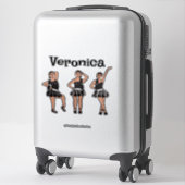 Zwart zilveren jurk #2 sticker (Koffer)