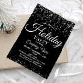 Zwart Zilveren String Lights Zakelijke feestdag Kaart