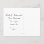 zwart-zilveren wervelingen redden de datum aankondigingskaart (Achterkant)