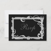 Zwart/Zilvergrijs Swirl Lijst Matching RSVP (Voorkant)