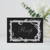 Zwart/Zilvergrijs Swirl Lijst Matching RSVP (Staand voorkant)