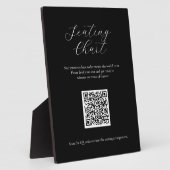 Zwart Zitkaart Teken met QR Code Plaque Fotoplaat (Zijkant)