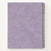 Zwart Zittende Konijn Zijprofiel Paarse Notitieboek (Achterkant)