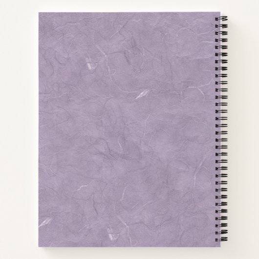 Zwart Zittende Konijn Zijprofiel Paarse Notitieboek (Achterkant)